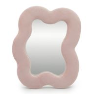 Soft Squiggly Mirror – Square Pebble – Rose Blush (22.5 x 27 x 2.3cm)