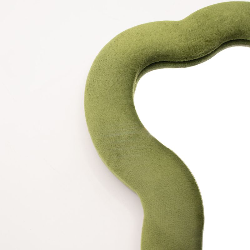 Soft Squiggly Mirror - Large Cloud - Moss Green (33.4x23.5x2.3cm)