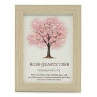 Gemstone Picture - Tree of Life - Rose Quartz (20x14.7x1cm)