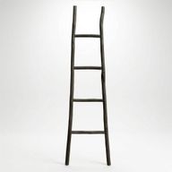Large Kemu Wood Ladder - 1.5m - Black - Japan Style
