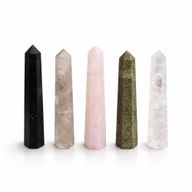 Gemstone Six Face Obelisk Point approx 11cm - Black Tourmaline
