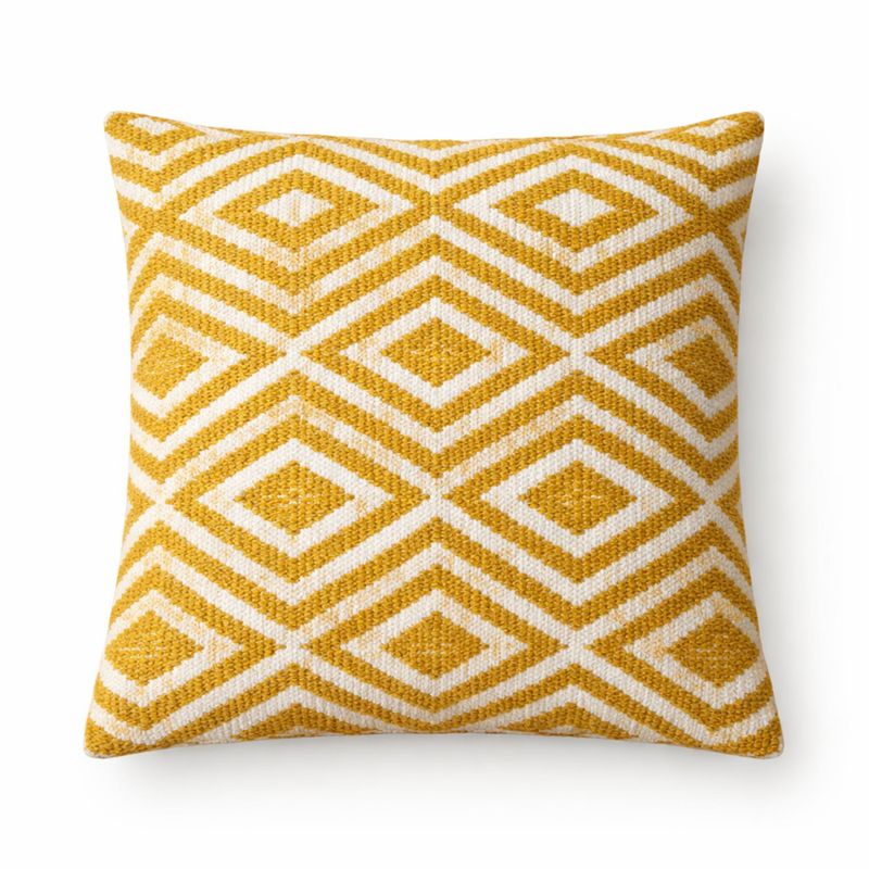 Classic Cushion Cover - Mustard Diamonds - 45x45cm