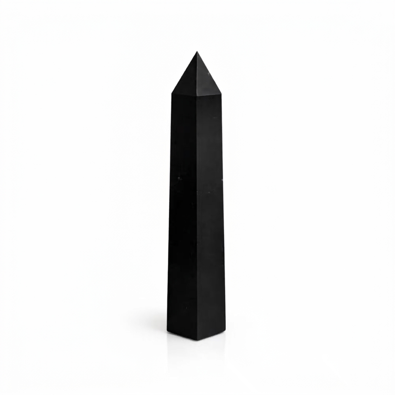 Gemstone Six Face Obelisk Point approx 17cm - Black Tourmaline