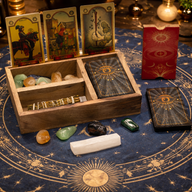 Three Section Tarot Box with Card Holder