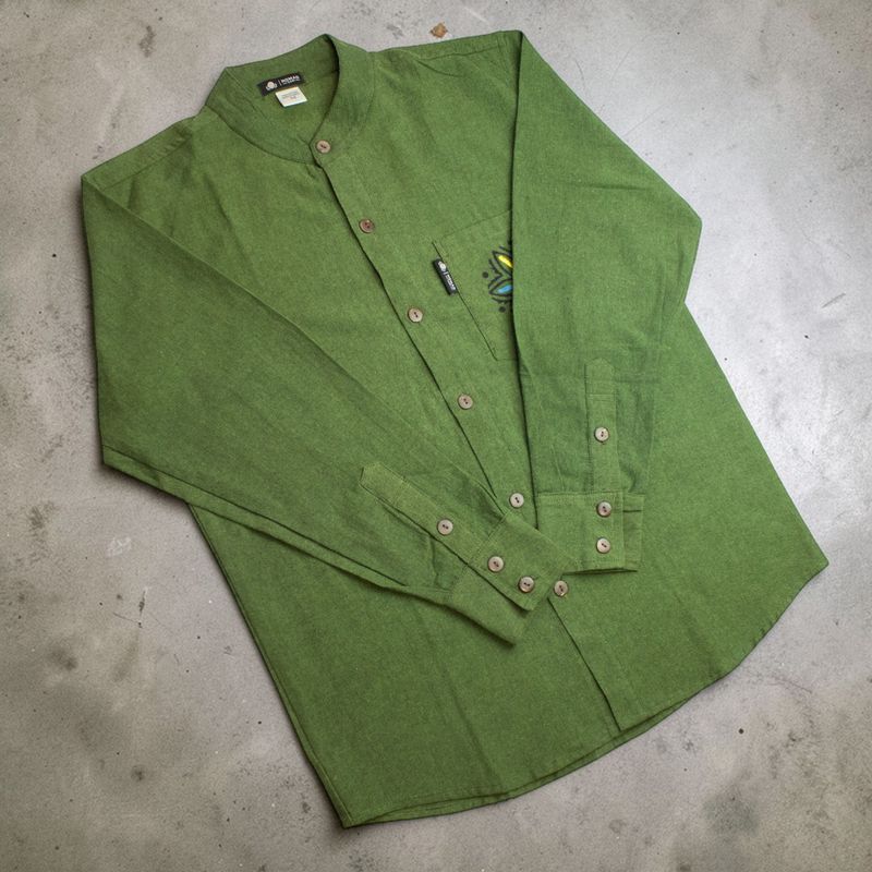 Nomad Sari Kathmandu Shirt - Forest Green - XXL