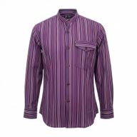 Nomad Sari Grandad Shirt - Black Purple - Medium