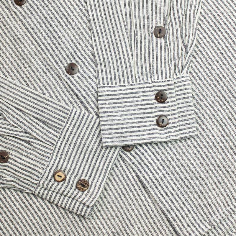 Nomad Sari Grandad Shirt - Grey Stone - Large