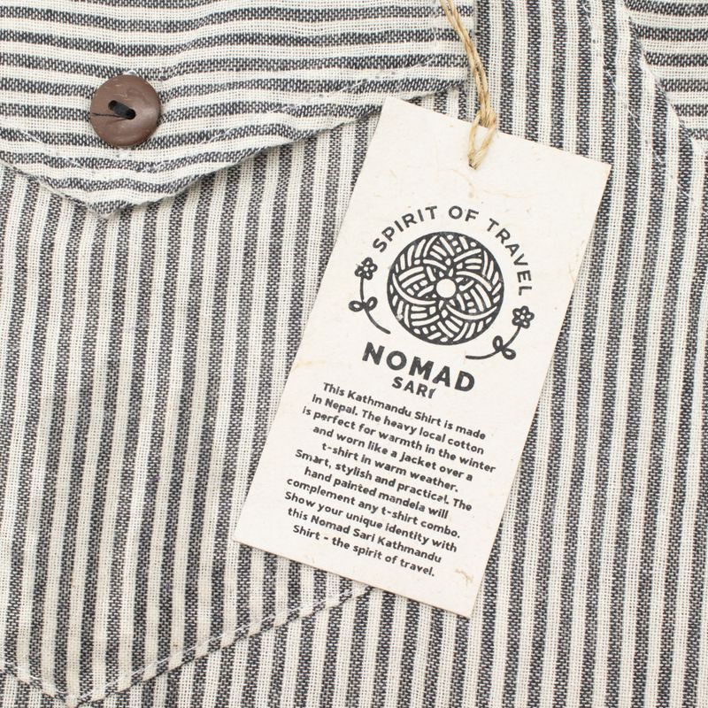 Nomad Sari Grandad Shirt - Grey Stone - XL
