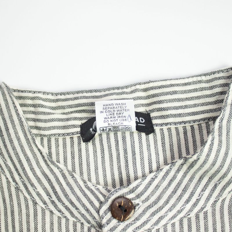 Nomad Sari Grandad Shirt - Grey Stone - XL
