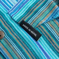 Nomad Sari Grandad Shirt - Turquoise - Large