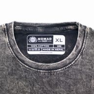 Nomad Sari Stonewashed Cotton T-Shirt - Compass of Life - Charcoal - XL