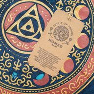 Nomad Sari Stonewashed Cotton T-Shirt - Stay Wild Moon Child - Blue - Medium