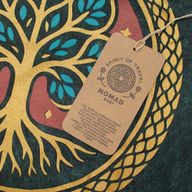 Nomad Sari Stonewashed Cotton T-Shirt - Tree of Life - Green - Large