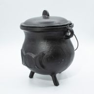 Extra Huge Cast Iron Cauldron with Triple Moon 23x18cm (at least 4kg)