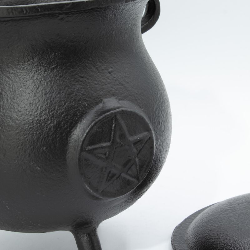 Extra Huge Cast Iron Cauldron with Pentagram 23x18cm (at least 4kg)
