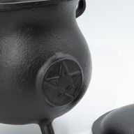 Extra Huge Cast Iron Cauldron with Pentagram 23x18cm (at least 4kg)