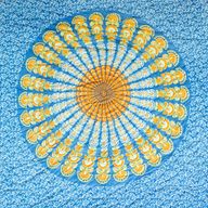 Teal Orange Mandela Sarong