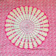 Teal Purple Mandela Sarong