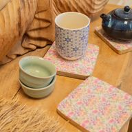 Set of 4 Square Coasters - Pretty Floral