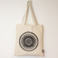Nomad Sari Iconic Basic Tote Bag - Urban Mandala - Natural 4oz