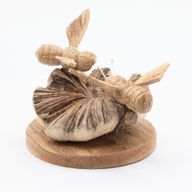 Handmade Parasite Wood Art Carving - Bees in The Works