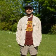 Nomad Sari Stonewashed Cotton T-Shirt - Dragon Mandala - Maroon - Large