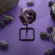 Mineral Specimen on Metal Stand - Epidote