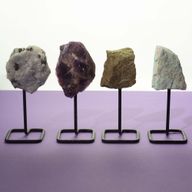 Mineral Specimen on Metal Stand - Amazonite