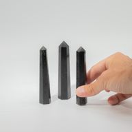 Gemstone Six Face Obelisk Point approx 11cm - Black Tourmaline