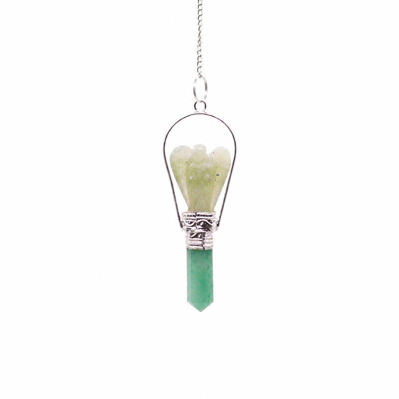 Angel Pendulum with Ring- Green Aventurine