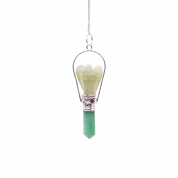 Angel Pendulum with Ring- Green Aventurine