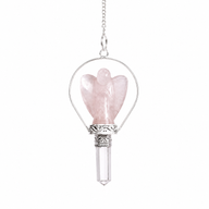 Angel Pendulum with Ring- Rose Quartz