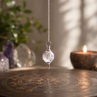 Faceted Gemstone Pendulum - Rock Quartz