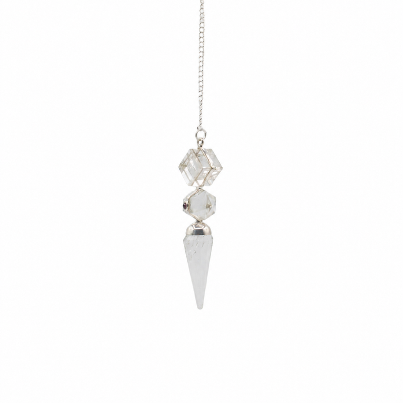 The Architect of Clarity - Three Piece Pendulum - Crystal Quartz