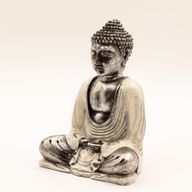 White & Grey Buddha - Medium