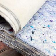 Lokta Craft / Wrapping Paper (51x76cm) - Blue Cotton