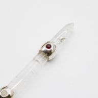 Celestial Prism Wand - Amethyst Moving Crystal Sphere Quartz Stem - 12cm
