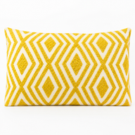Classic Cushion Cover - Mustard Diamonds- 30x50cm - Lumber Style