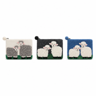 Countryside Classic Sheep Felt Zipper Pouch (3 asst)