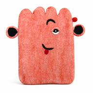 Felt Laptop Pouch (upto 14") - Pink Cute Face