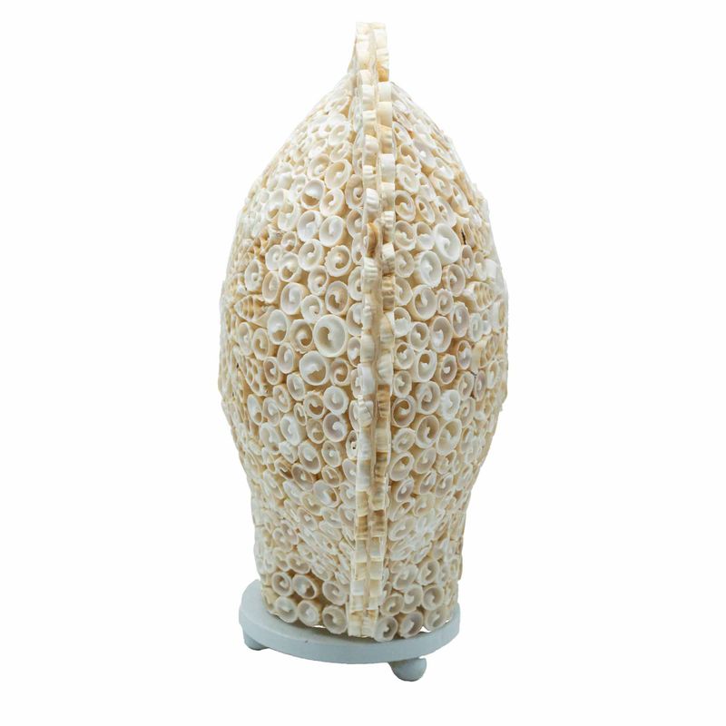 Boho Sea Shell Lamp - Cut Art Shell Large Round - 30cm