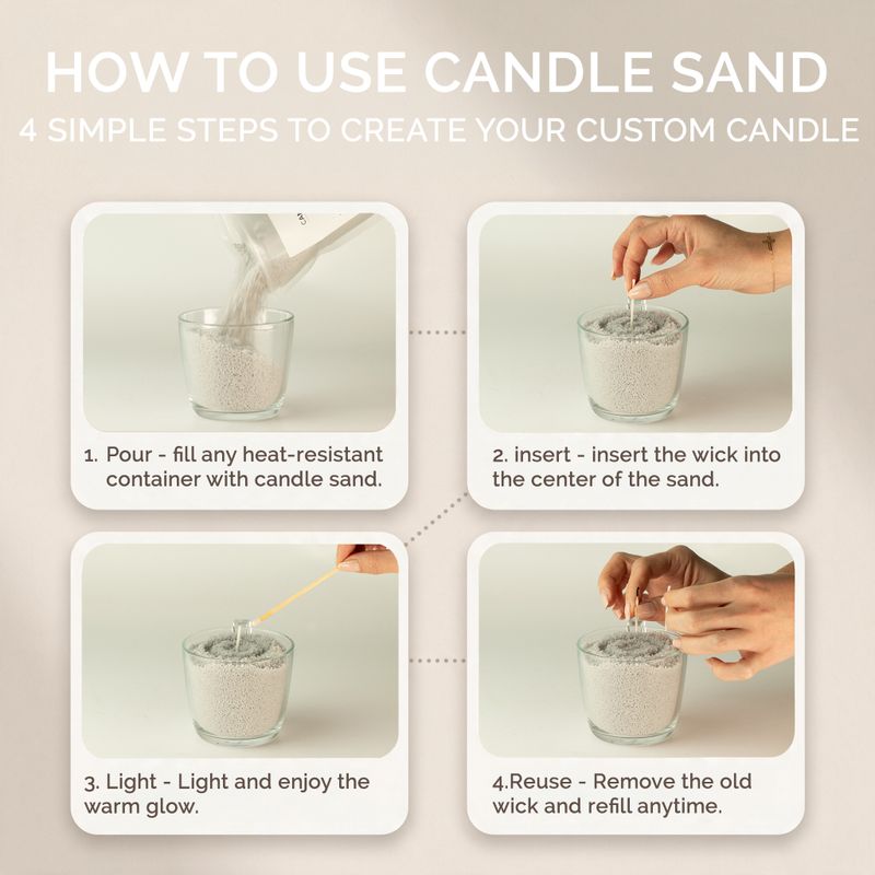 Fragranced Candle Sand - White - Starlight Elixir - 300g