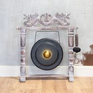 Medium Gong in Stand - 35cm - Black