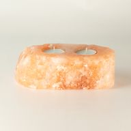 Natural Salt Candle Holder - 2 holes