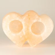 Double Heart Salt Candle Holder 1Kg