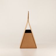 Flat Pack Gift Box - Hand Box  (20x10x20cm) - Brown Craft