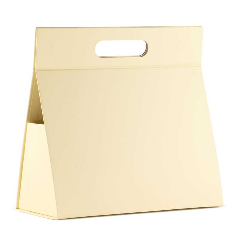 Flat Pack Gift Box - Lrg Hand Box  (28x12.5x26cm) - Ivory
