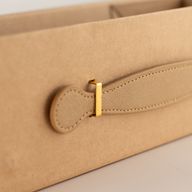 Flat Pack Gift Box - Wine Box Shape  (33.5x10x10.5cm) - Brown Craft