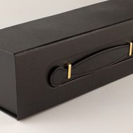 Flat Pack Gift Box - Wine Box Shape  (33.5x10x10.5cm) - Black