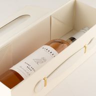 Flat Pack Gift Box - Wine Box Shape (33.5x10x10.5cm) - White